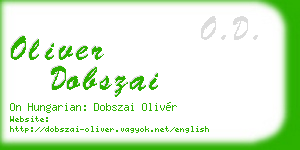 oliver dobszai business card